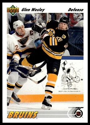 1991-92 Upper Deck #370 Glen Wesley - Image 1 of 2