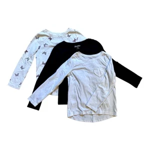 Lot Of Girls Long Sleeve T Shirts, Size 6 - 7, old Navy, Lot Of 3 - Picture 1 of 5