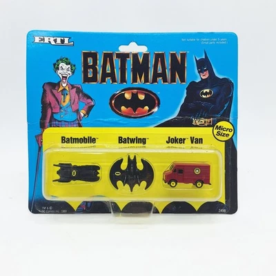 BATMAN Diecast Vehicle Set ERTL 1989- Joker Van - Batmobile - Batwing NEW IN BOX - Image 1 of 4