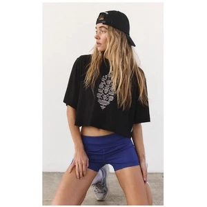 Free People Movement Tempo Cropped Logo Boyfriend TShirt Damen Größe Small - Bild 1 von 6