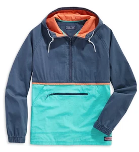 NWT Vineyard Vines Men's XS Island Anorak 1/2 Zip Color Block Rain Jacket $168 - Picture 1 of 15