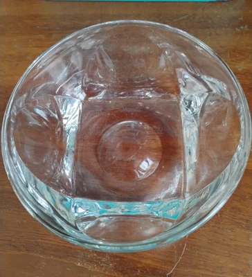 Pressed Glass Design With Square/Geometric Pattern Small Bowl - Image 1 of 4