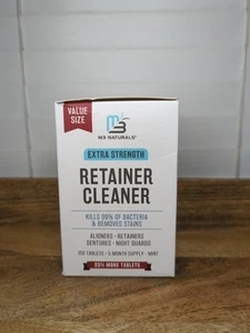 150 Tabs M3 Naturals Extra Strength Retainer Denture Cleaner Mint Tablets 10/27 - Picture 1 of 5