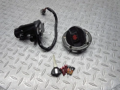 2006 06-07 Suzuki GSXR 750 GSXR750 Lock Set Ignition Switch Fuel Cap With Key - Image 1 of 4