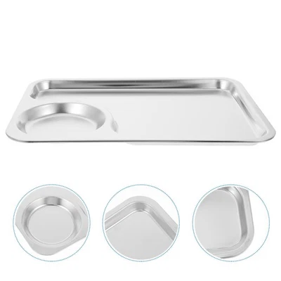  Dessertplatte Pommes Teller Snackteller Aus Edelstahl Pommesehalter - Bild 1 von 4