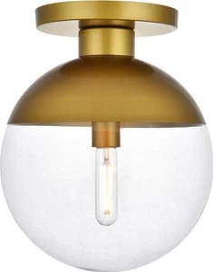 Elegant Brass Flush Mount Ceiling Light - Picture 1 of 1