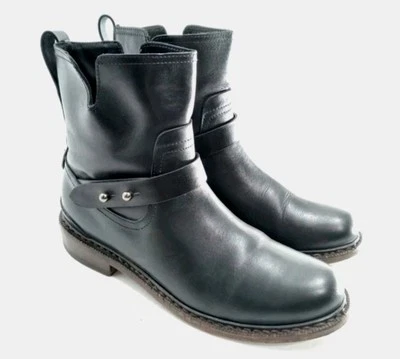 Botas de Moto Rag & Bone para Mujer US 7.5 Ashford Cuero Negro Tachuelas al Tobillo Hechas a Mano Foto 1 de 4