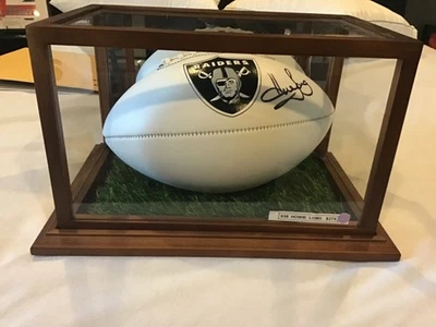 Autographed Howie Long Full Size Football, Oakland Raiders, in a case - Image 1 of 4