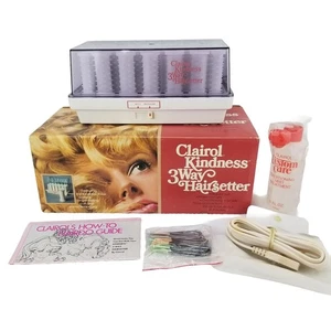 ✅Clairol Kindness Deluxe 3 Vías Hairsetter Rodillos Calientes Rizadores Clips DE COLECCIÓN CAJA ABIERTA - Imagen 1 de 12