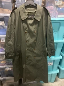 Rare Newport Harbor Men's Button-Down 100% Wool-Lined Trench Coat Size 46R - Picture 1 of 16