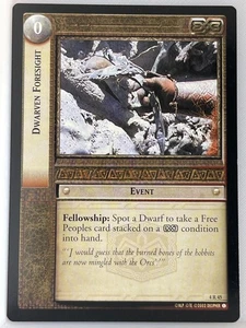 LORD OF THE RINGS TCG TWO TOWERS RARE CARD 4R45 DWARVEN FORESIGHT lp - Picture 1 of 1