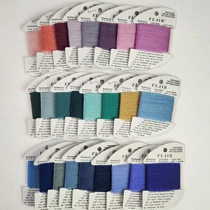 Flair Stretchable Tubular Ribbon Rainbow Gallery Needlepoint Long Stitch Choice - Picture 1 of 51