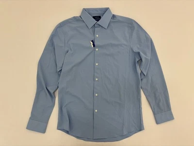 Apt. 9 Mens Dress Shirt Light Blue Solid Slim Wrinkle Free M 15-15.5 34/35 NWT - Image 1 of 4