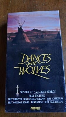 New Factory Sealed Dances with Wolves VHS 1990 First Release Orion Watermark - Image 1 of 4