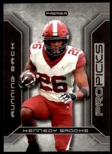 KENNEDY BROOKS 2022 Pro Picks Premier Rookie Card RC #PP-21 Oklahoma Sooners
