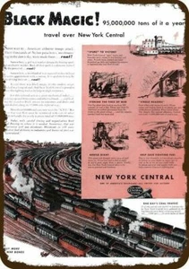 1944 NEW YORK CENTRAL RAILROAD Vintage-Look DECORATIVE REPLICA METAL SIGN - Picture 1 of 1