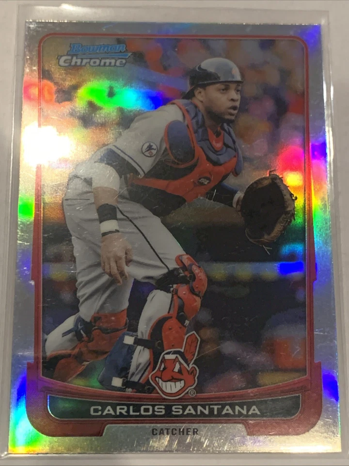 Carlos Santana 2012 Bowman Chrome Refractor #51 Baseball Card - Image 1 of 1