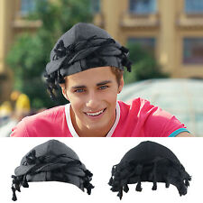Turban Durag for Men Unisex Satin Silk Lined Elastic Turban Head Wrap Head Scarf