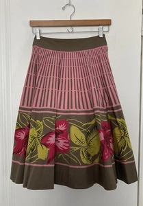 Falda Anthropologie Odille Vintage Talla 2 100% Algodón Nueva Con Imperfecciones - Imagen 1 de 8