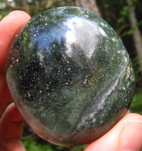 DEEP SEA GALAXY OCEAN JASPER OJ DRUZY SEAM POLISHED CRYSTAL PALMSTONE MADAGASCAR - Picture 1 of 8
