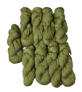 Super Bulky Merino Wool Yarn Lot. 9 Skeins. Chartreuse. 1278 total yards. - Picture 1 of 1