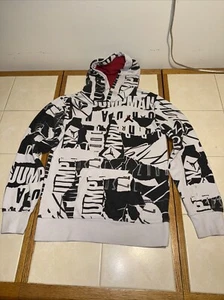 Jordan Boy's  Essential Pullover Hoodie White/Black/Red Size Large - Picture 1 of 5