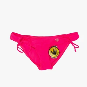Body Glove Bikini Womens XS Extra Small Hot Pink Scarlet Bottom Side Tie Beach - Picture 1 of 10