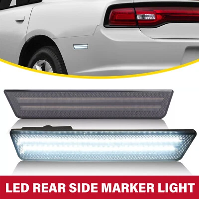 White Rear Side Marker Lights For Dodge Challenger 2008-14 & Dodge Charger 11-14 - Image 1 of 4