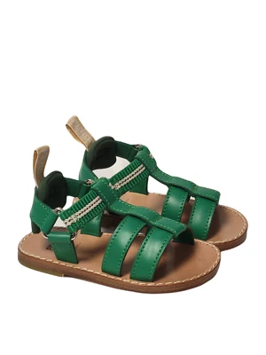 Nuevas sandalias Fendi de cuero verde o azul marino para niños pequeños talla 20 EE. UU. 5 Foto 1 de 2