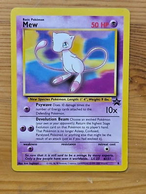 Pokemon TCG Mew #8 Black Star Promo Rare Vintage LP/NM WOTC. - Image 1 of 2
