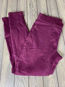 Justice Girls Burgundy Wine Mid Rise Leggings Size 16 - Picture 1 of 4