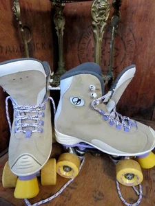 Roller Boots SFR Skates Quad UK Size 3 Disco Ladies Lilac Retro Vintage Prop - Picture 1 of 6