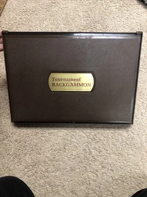 Vintage Tournament Backgammon Travel Set Briefcase Plastic Travel Case Plastic - Image 1 of 4