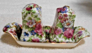 Royal Winton, Summertime, Salt & Pepper Shakers with Tray - Picture 1 of 4