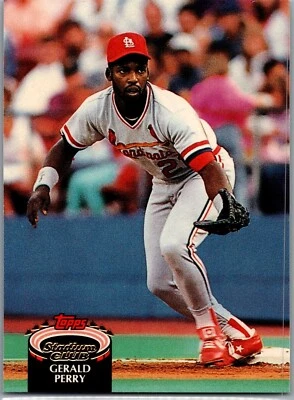 1992 Topps Stadium Club Baseball - #338 Gerald Perry - Image 1 of 2