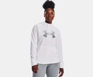 Sudadera con capucha Under Armour polar para mujer blanca gris halo nueva extra grande - Imagen 1 de 4