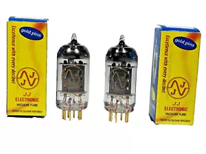 PAR POR CURVAS ECC802S/12AU7WA/ECC82 JJ PROBADO CON PLACAS LARGAS ROETEST NUEVO - Imagen 1 de 6