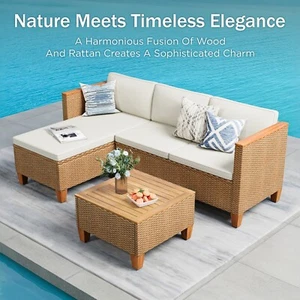 Wicker Furniture Outdoor Furniture Patio Conversation Set Outdoor Rattan Sofa - Picture 1 of 7