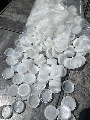Plastic Water Bottle Screw Caps Clear White Arts Crafts Hobby Supplies, FREE S&H • 8.98€