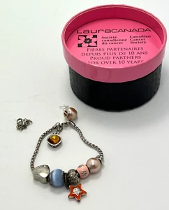 Rosa Bettelarmband Brustkrebs Bewusstsein Silber mit Box - Bild 1 von 11