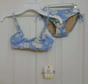 NWT 2pc Shade Critters Blue Yellow Floral Swimsuit sz 7 - Picture 1 of 1