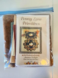 Pre-Washed Wool Felt Penny Rug Kit - Autumn Twilight - Candle Mat and Pillow Kit - Picture 1 of 4