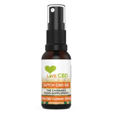CBD Oil 300mg Dutch Spray Broad Spectrum Love CBD 20ml Vegan Olive Supplement