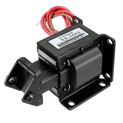 AC220V 14.7N 15mm Pull Push Type Open Frame Linear Motion Solenoid Electromagnet - Image 1 of 4