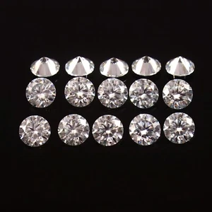 White D Color Moissanite Round VVS1 Lab Created Diamond Gemstone Cut 6x6 - 9x9MM - Picture 1 of 5