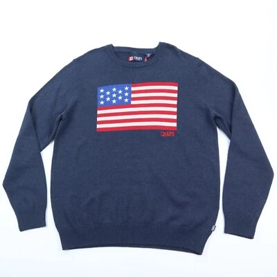Suéter Chaps Para Hombre XL EE. UU. Bandera Azul Marino Algodón Cuello Redondo Patriótico NUEVO NUEVO CON ETIQUETAS Foto 1 de 4