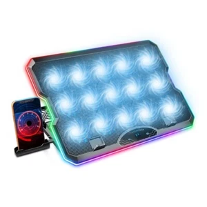 Superior Laptop Heat Dissipation Pad with 15 Cool Fans, Phone Slot for Students - Afbeelding 1 van 8