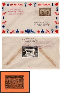 CL48, Unitrade, Canada, 10c, Commercial Airways cover, Aklavik - Miami + Essay - Picture 1 of 2