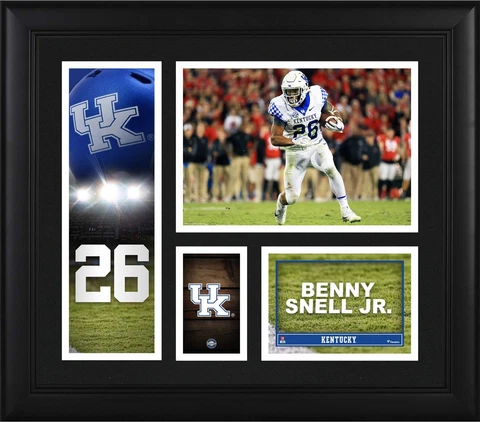 Benny Snell Jr. Kentucky Wildcats Framed 15" x 17" Player Collage Cover
