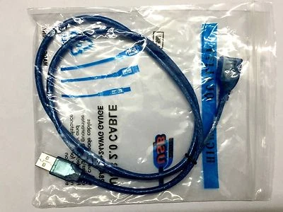 Cable extensor de extensión azul 5 pies 1,5 M USB 2,0 A macho a hembra envío gratuito Foto 1 de 4